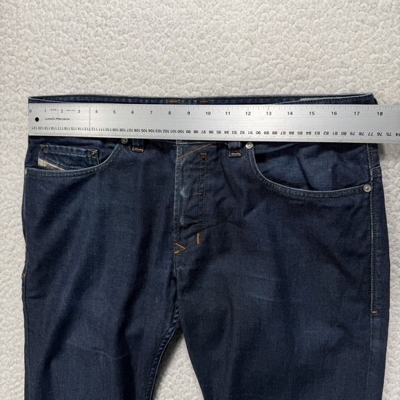 Diesel Safado Jeans Men's 32 (Actual 35x30.5) Slim Straight Streetwear Grunge - Picture 10 of 13